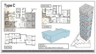 TypeC
AMOUNT: 6
BEDROOMS : 3
DETAILS: 1 BIGLOGGIA, OPEN AT 1 SIDES(SE)
UPER LEVEL
LOWERLEVEL
SECTION
3D MODEL
 