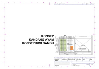 Kandang Ternak Ayam Konstruksi Bambu