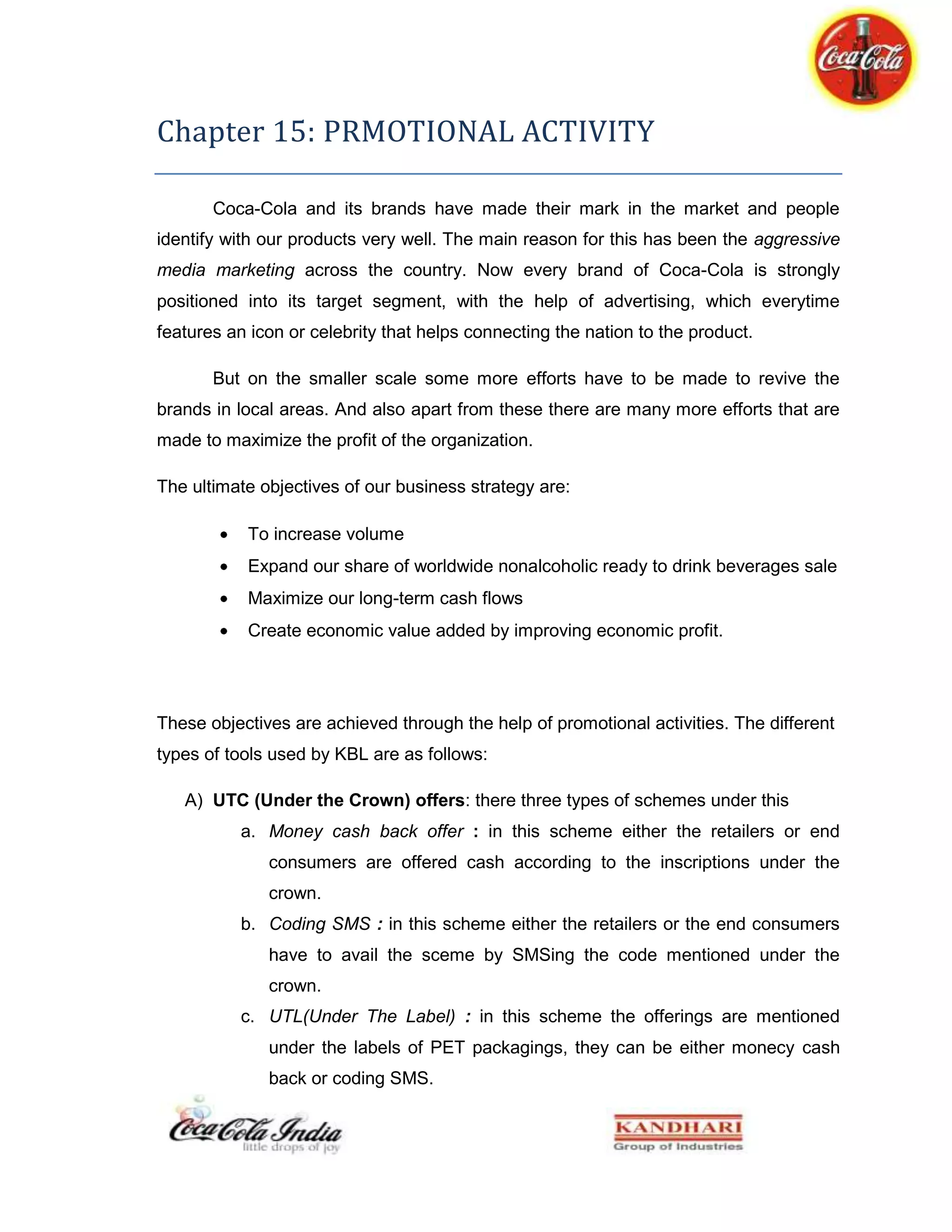 Coca-Cola Summer Internship Report