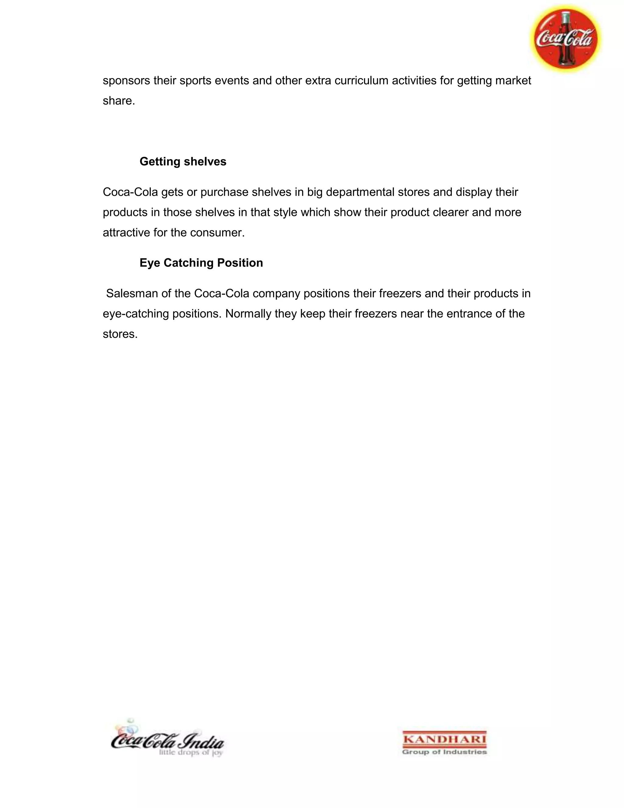 Coca-Cola Summer Internship Report