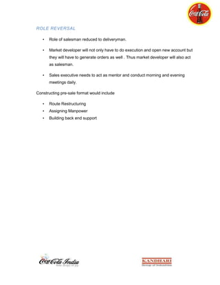 Coca-Cola Summer Internship Report