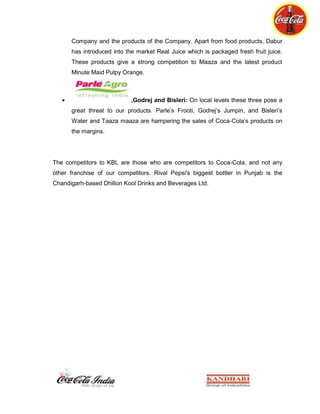 Is the display of the Coca-Cola display of the products in a standard such as sprite, Thums up, Maaza, Fanta and Limca",)