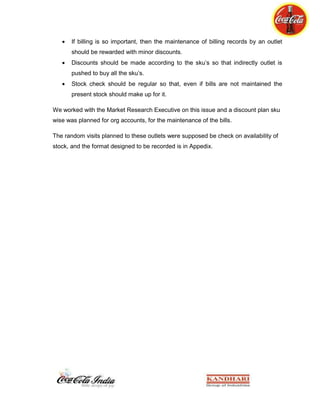 Coca-Cola Summer Internship Report