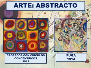 ARTE: ABSTRACTO
FUGA
1914
CADRADOS CON CÍRCULOS
CONCÉNTRICOS
1913
 
