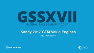 Kandy 2017 GTM Value Engines
Roy Timor Rousso
 