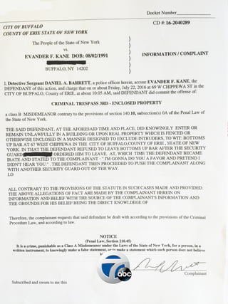 Court documents on Evander Kane arrests