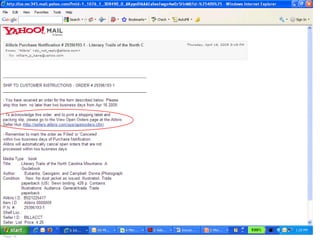 Page 14.
Alibris Collection Award
 Fifth Annual Alibris Collection Development Award
• Announced at previous ALA Summer
 Applications invited for $3000 grant to build collection
 Previous years’ winners announced at previous ALA Midwinters:
• 2007 winners
– YWCA, Metropolitan Chicago, Illinois: books for survivors of sexual assault
– Bahia Street, Brazil: books for girls in Brazil, fighting poverty
– Granby Public Library, Colorado: books for replacement project
• 2006 winners
– Flower Mound Public Library (Texas): beginning reading books, matching
reluctant readers with "pet partners"
– Golden Gate School (Alaska): anti-bullying books and multi-cultural
biographies
• 2005 winners
– Cincinnati Children's Hospital (Ohio): books about development disabilities
for patient library
– Baxter County Public Library (Arkansas): books about Japanese-American
internment camps during World War II
• 2004 winners
– Andrews Elementary School (TX): Spanish-language children's books
– SW Missouri State University (Missouri): theatrical monologues
 