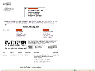 Page 15.
Alibris Collection Award (cont.)
 Hundreds of submissions
• from academic, special, public, K-12, international libraries
 Reviewed by distinguished panel
• Toni Garvey, Director, Phoenix Public Library
• Dr. Lynn Sutton, Library Director, Wake Forest University
• Jack Walsdorf, retired bookseller and book scholar
• Dr. Richard Weatherford, Co-Founder of Alibris.
• Dr. Mark Sandler, Committee for Institutional Cooperation
• Alibris Advisory Board
 And this year’s winner is….
 
