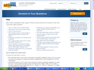 Page 7.
Alibris Overview
 Online source for used, new and hard-to-find books
 Sell to consumers, libraries and through business partners
• Strong commitment to the library market
 Libraries use Alibris for OP, older in-print titles, unfilled and cancelled orders
 Many libraries now using Alibris as primary secondary vendor
 Alibris for Libraries includes:
• flexible payment options,
• consolidated shipping,
• free UPS shipping on orders of 10+ books
• toll-free customer service,
• tools for managing replacement and collection development projects
 Over 75 million books including hundreds of thousands in Alibris warehouse
 Sellers from around the world
 Over 750,000 new book titles
 Over 7000 library customers
 Most major library distributors as partners
 