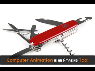 Computer Animation is an Amazing Tool
Reference Photo: https://pixabay.com/en/army-blade-compact-cut-equipment-2186/
 