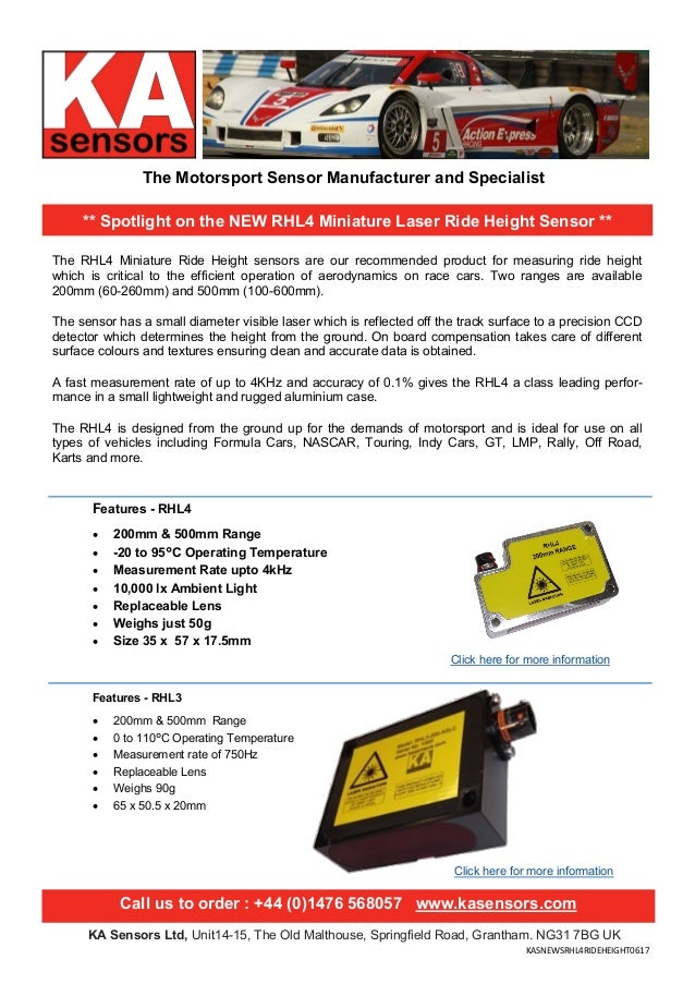 KA Sensors Ride Height Sensors RHL4