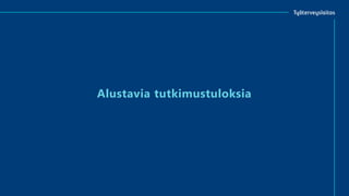 Ilmastonmuutos Suomessa - Vaikutukset työelämään, terveyteen ja työkykyyn
