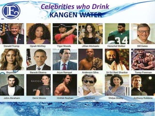 Celebrities who Drink
KANGEN WATER
 
