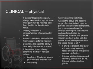 The clinical classification depends on the ability of the childto walk. Consideredstable when the child is able to walk with or without crutches,and it is considered unstable when the child cannot walk withor without crutches. 