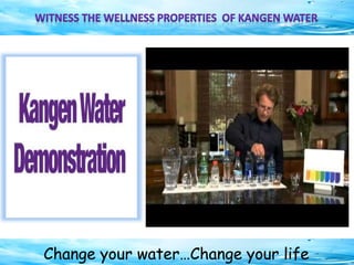 Change your water…Change your life
 