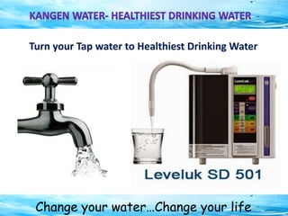 Change your water…Change your life
Turn your Tap water to Healthiest Drinking Water
 