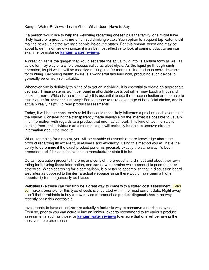 Kangen Water Business Model Review Time Rich Worry Free