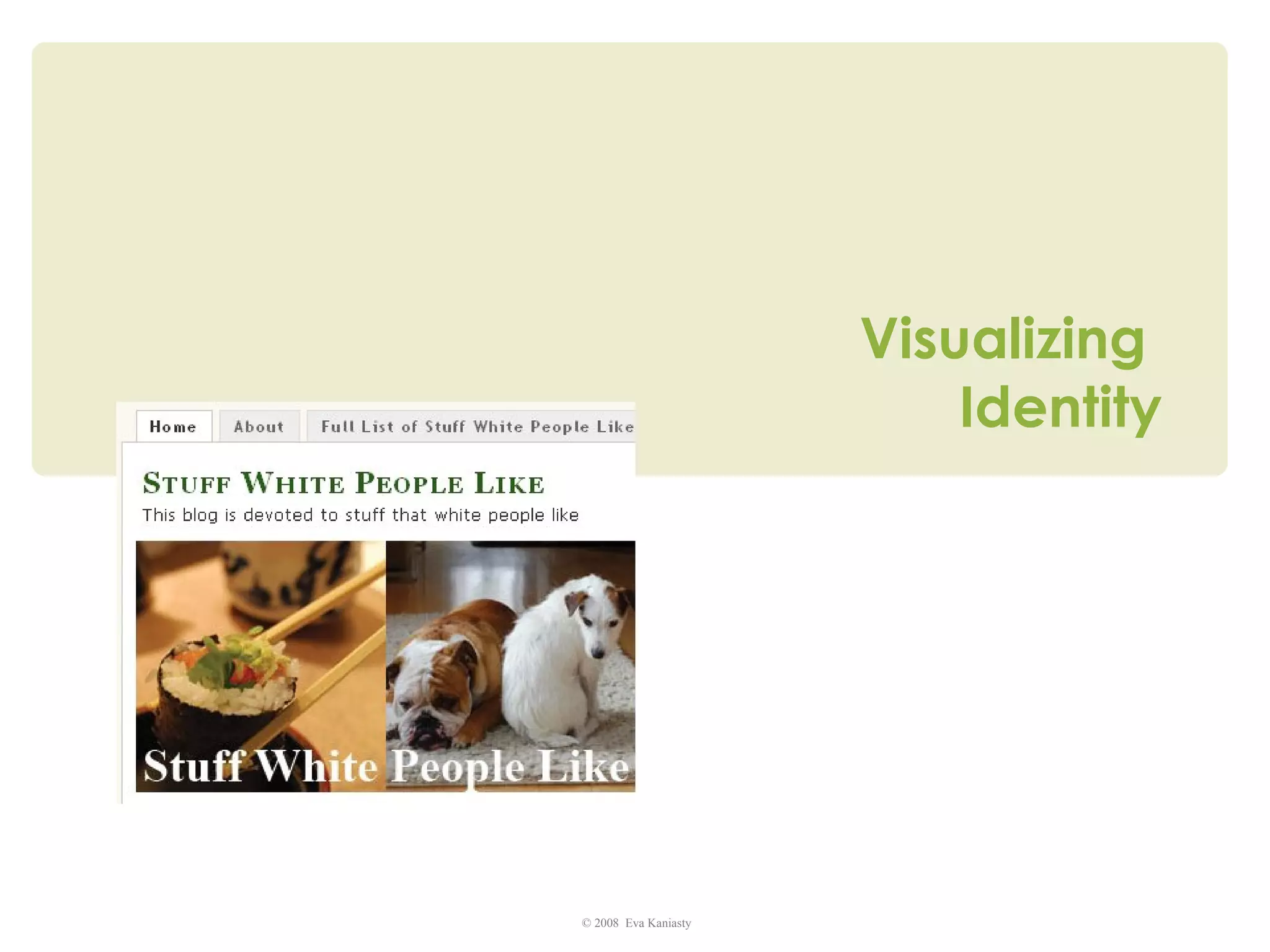 Visualizing  Identity 