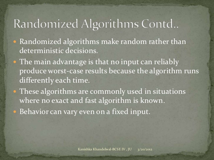 Randomized Algorithm