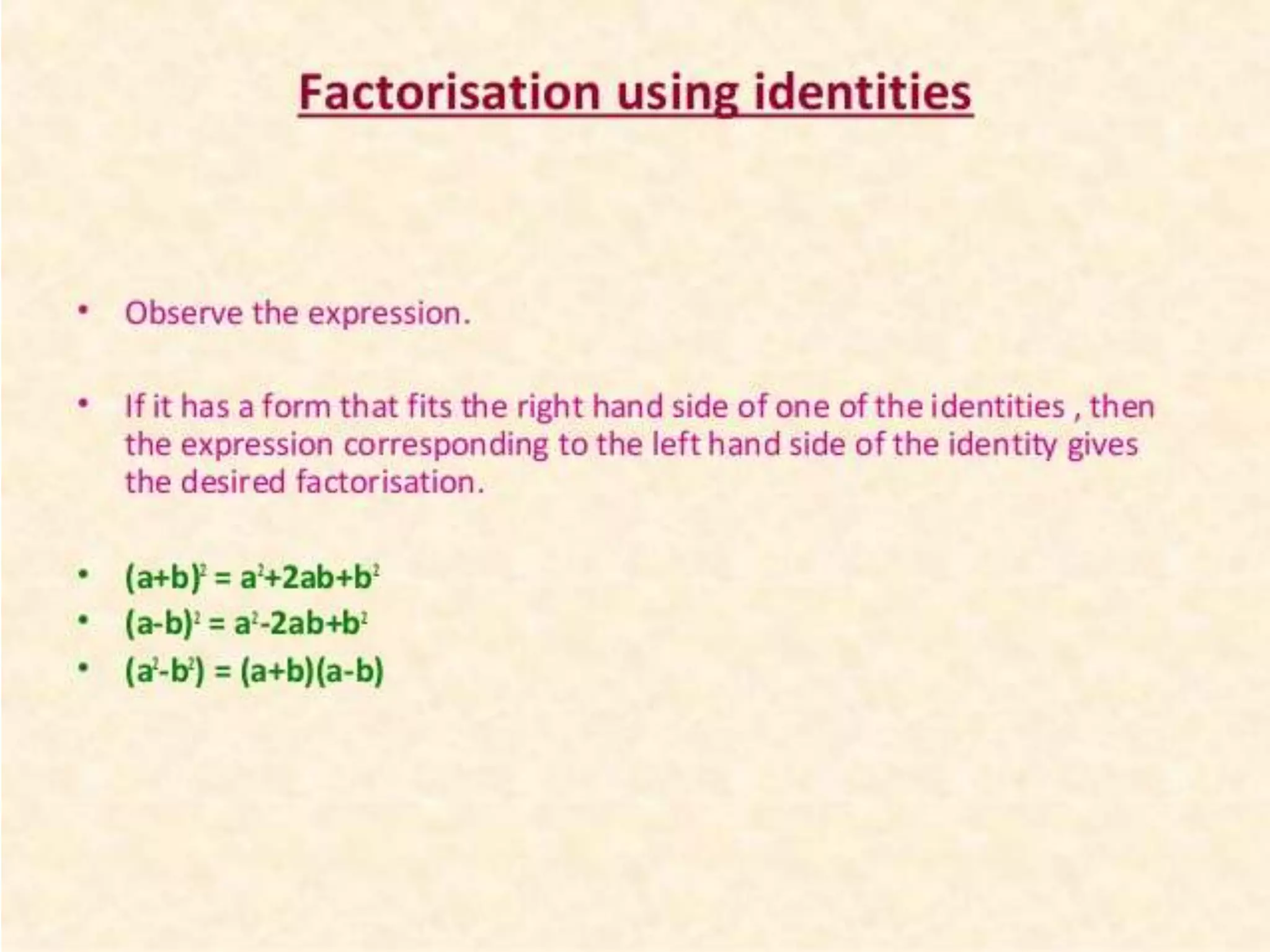 factorisation maths PPT by kanishk schdeva class 8th 