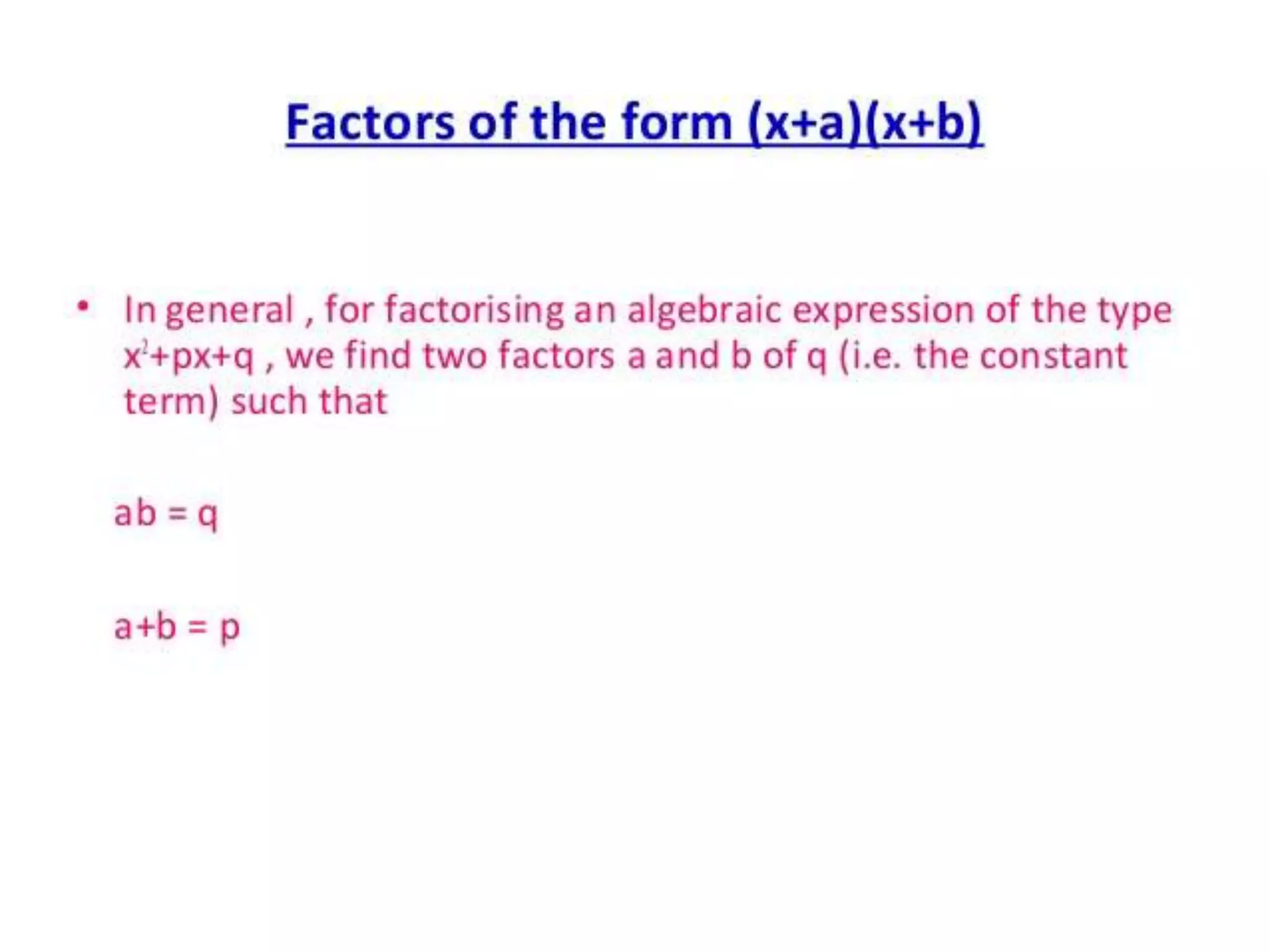 factorisation maths PPT by kanishk schdeva class 8th 