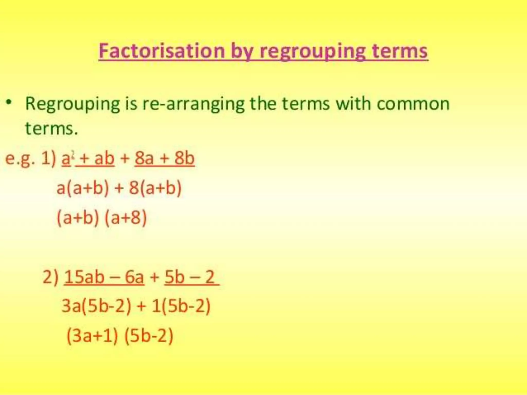 factorisation maths PPT by kanishk schdeva class 8th 