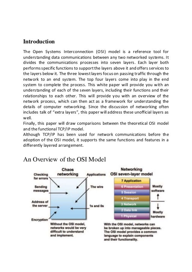 description of osi layers essay Seven-layer osi model is a logical layer the following is a general description of each layer osi reference model is now characteristics of the osi layers. description of osi layers essay Seven-layer osi model is a logical layer the following is a general description of each layer osi reference model is now characteristics of the osi layers.