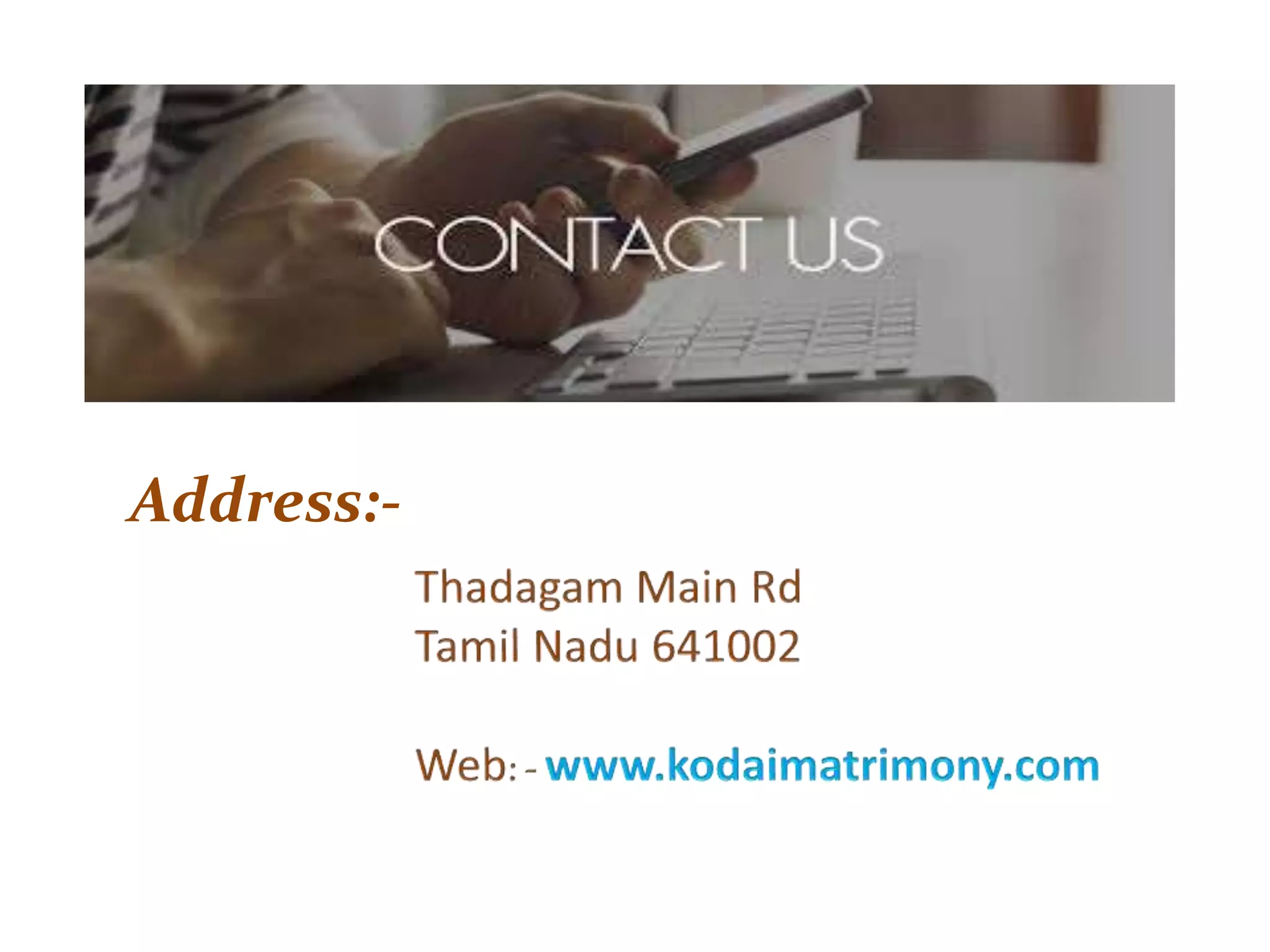 Mudaliyar Matrimony PPT