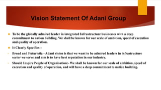 Mission and Vision of Adani Group | PPTX