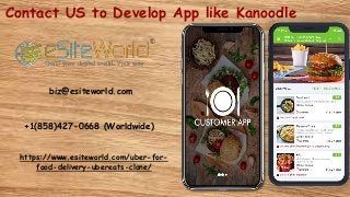Contact US to Develop App like Kanoodle
biz@esiteworld.com
https://www.esiteworld.com/uber-for-
food-delivery-ubereats-clone/
+1(858)427-0668 (Worldwide)
 