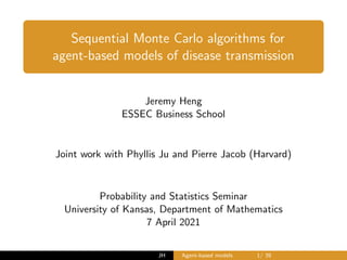 Sequential Monte Carlo algorithms for agent-based models of disease ...