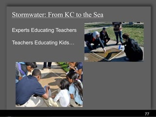 Stormwater: From KC to the Sea

Experts Educating Teachers

Teachers Educating Kids…




                  Water Services Department
                                              77
 