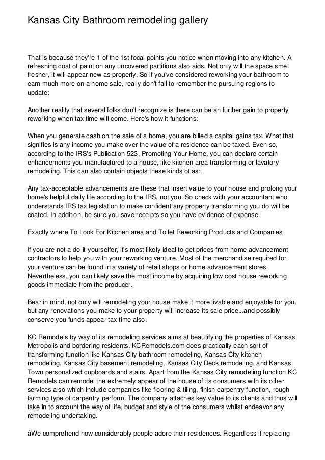 Kansas City Bathroom remodeling gallery