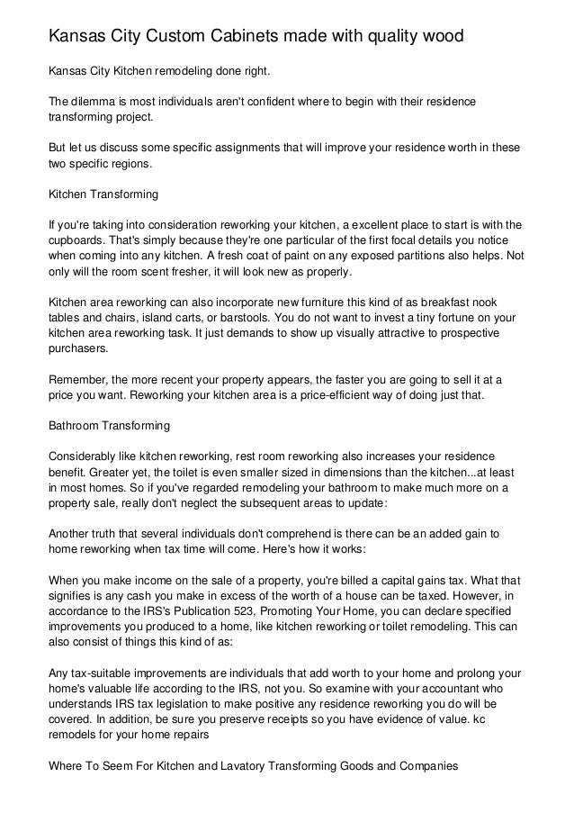 Kansas City Custom Cabinets Made With Quality Wood