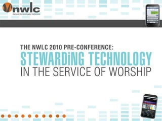 INTRODUCTION

Stewarding Technology in the
    Service of Worship



                               1
 
