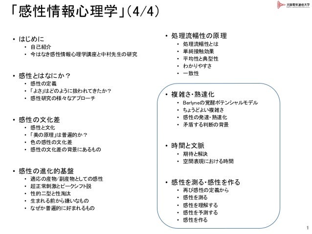 感性情報心理学 4 4