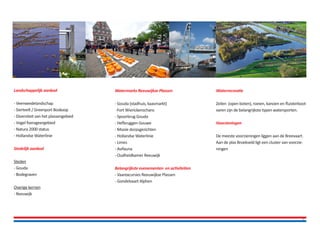Kansenkaart Hollandse Plassen
Ondernemersplatform Hollandse Plassen
CODE OMSCHRIJVING
VV Vaarweg verbreden/verdiepen
VV4 B...