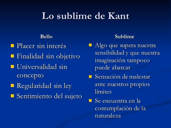 Ejemplos De Lo Bello Y Lo Sublime Opciones de Ejemplo