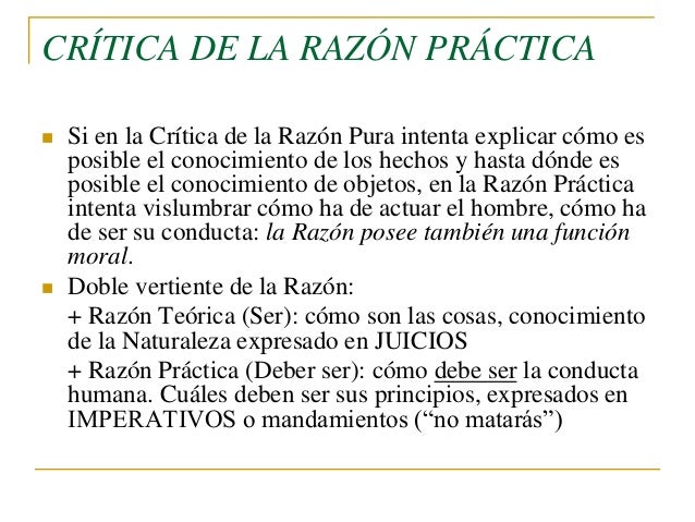 Kant critica razon practica