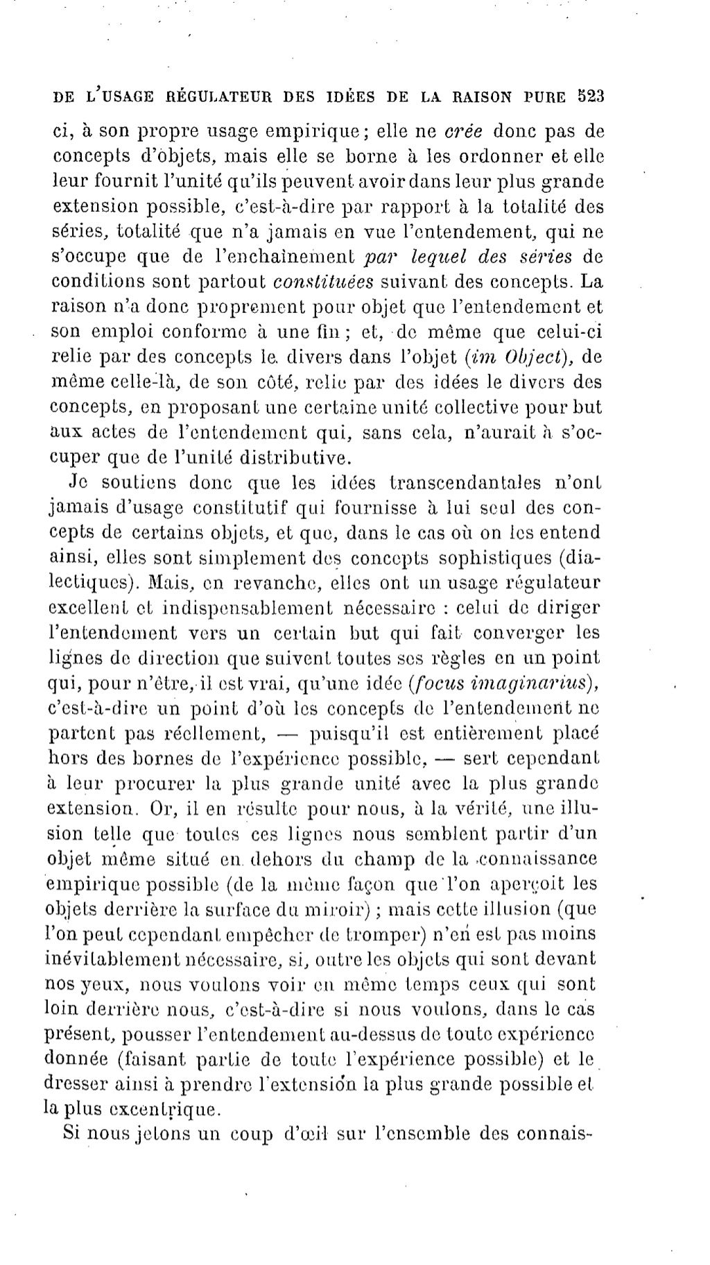 Kant critique de la raison pure