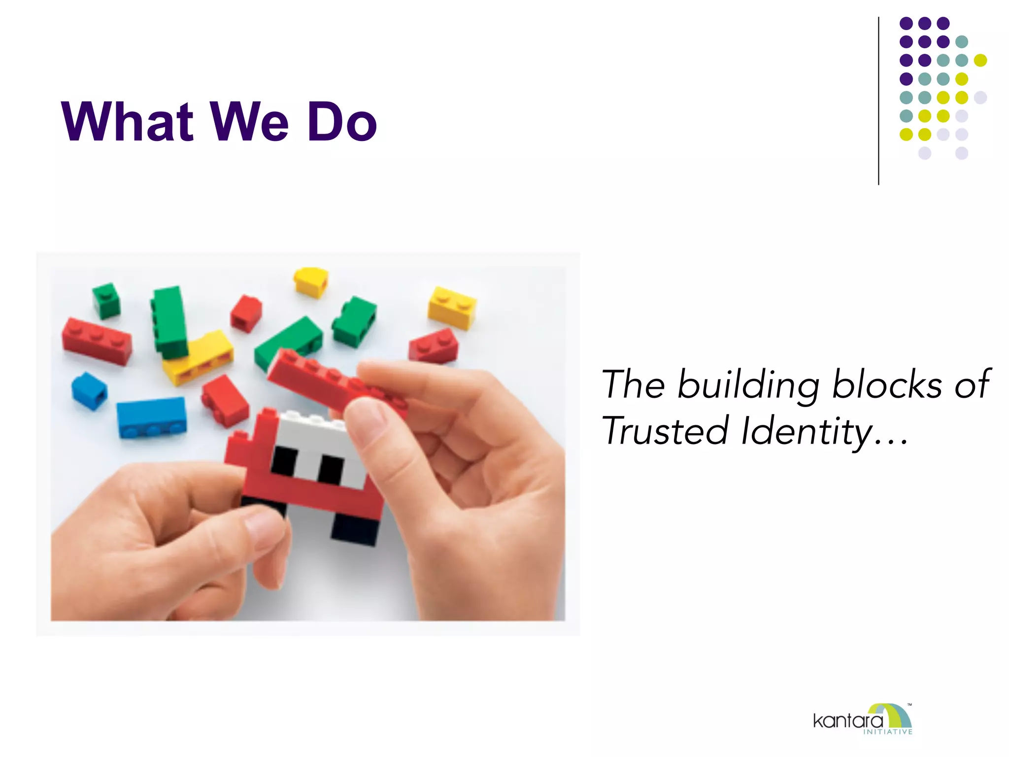 What We Do
The building blocks of
Trusted Identity…
 