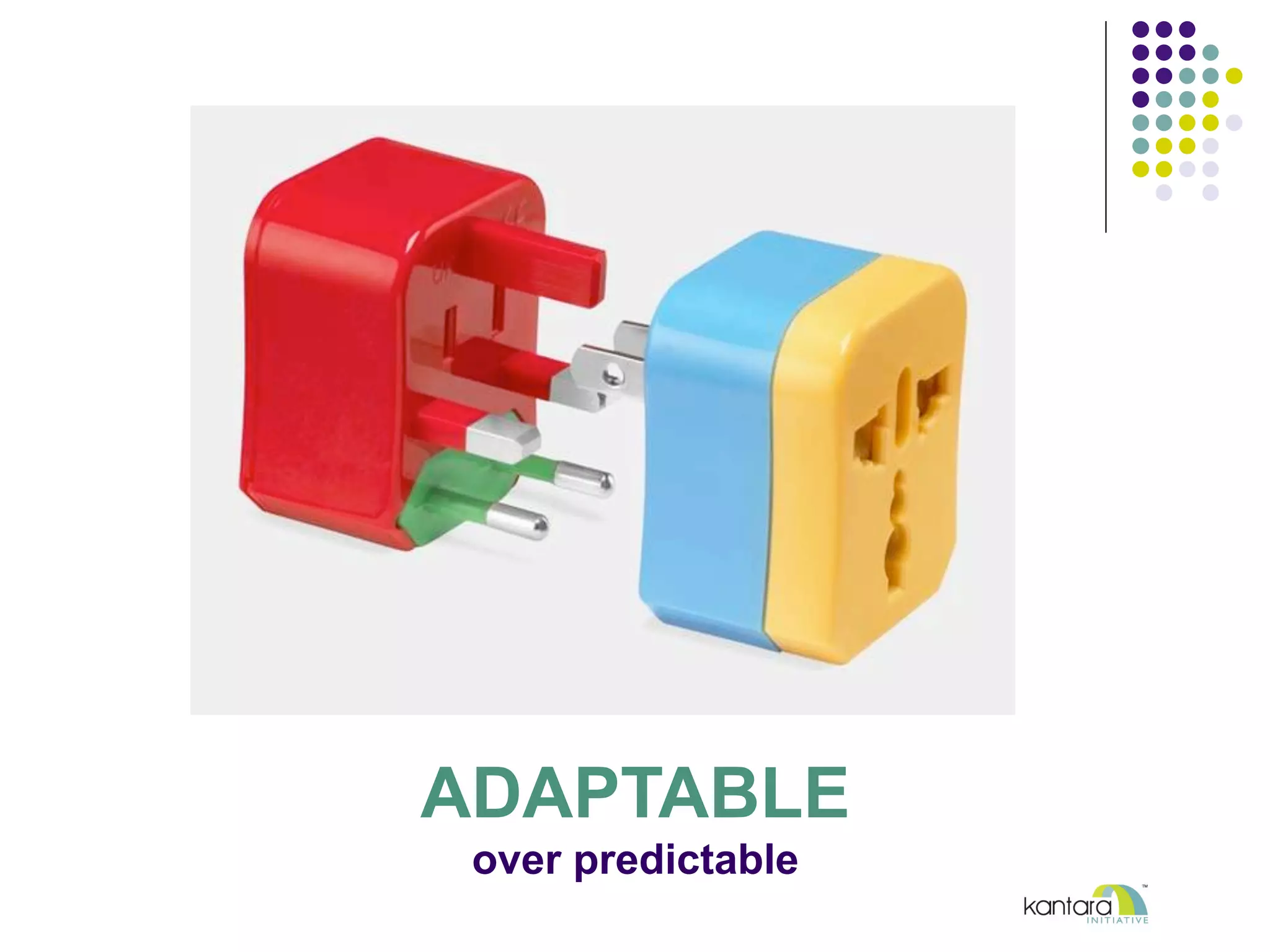 ADAPTABLE
over predictable
 
