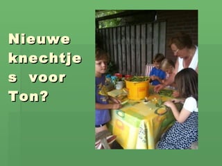 Nieuwe knechtjes  voor Ton? 