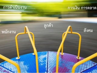 การเงิน การตลาดการดาเนินงาน
พนักงาน สังคม
ลูกค้า
 
