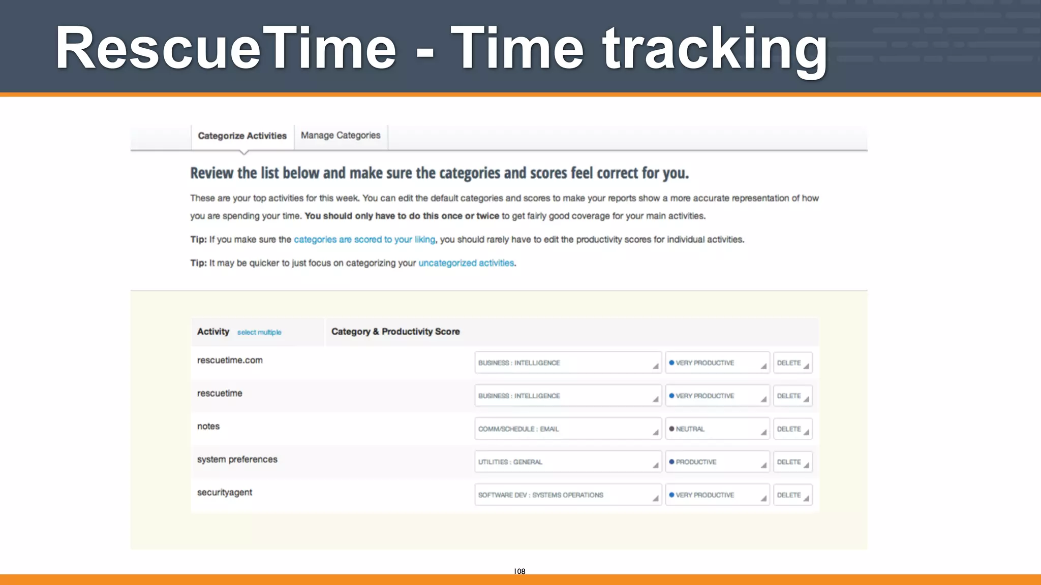 RescueTime - Time tracking
108
 