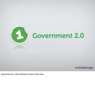 Government 2.0




Government 2.0... often referred to as Gov 2.0 for short.
 