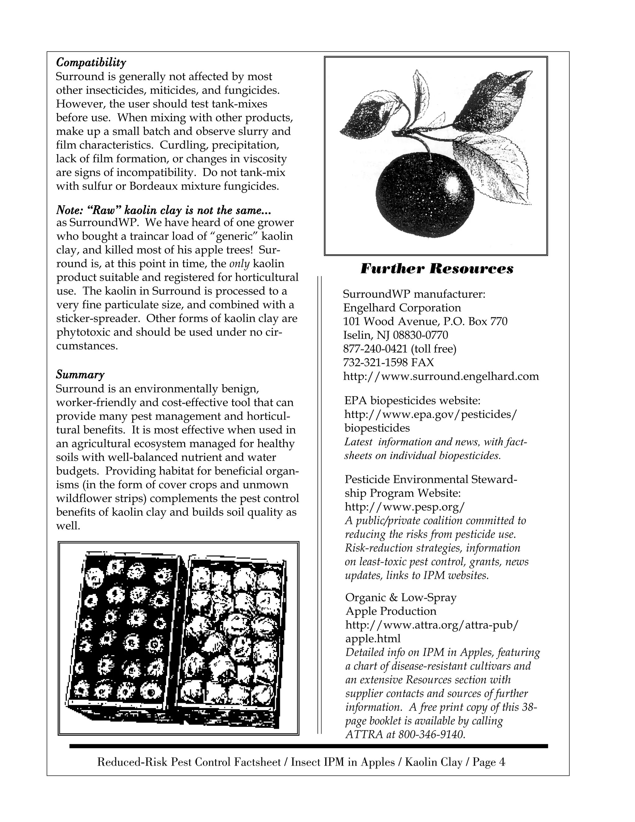 Insect IPM in Apples: Kaolin Clay | PDF