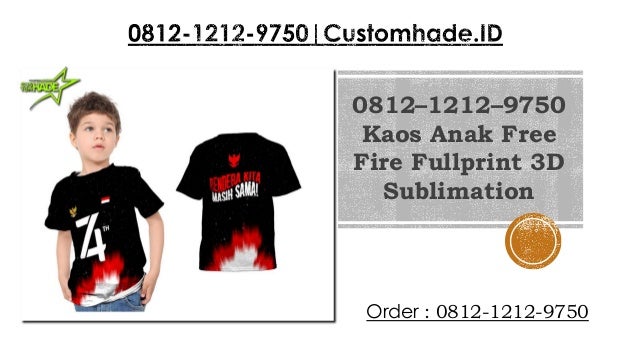 0812 1212 9750 Kaos Anak Hut Ri Kemerdekaan Fullprint 3d