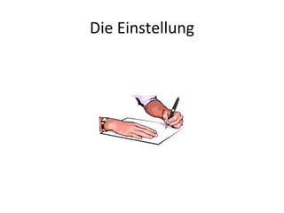 Die Einstellung
 
