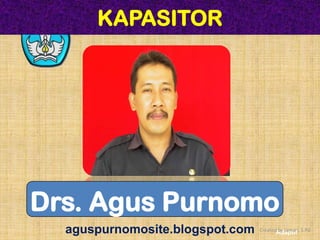 KAPASITOR




Drs. Agus Purnomo
  aguspurnomosite.blogspot.com   CreatedAdaptif S.Pd.
                                        by Jamari,
 